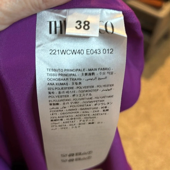Perfect condition The Attico Corine Side Slit Gown size 38IT/0-2 US in purple - Picture 8 of 9